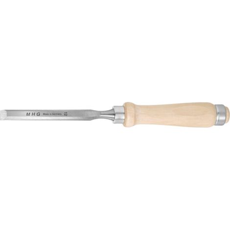 MHG Ciseau avec manche en bois, Largeur de lame: 12 mm