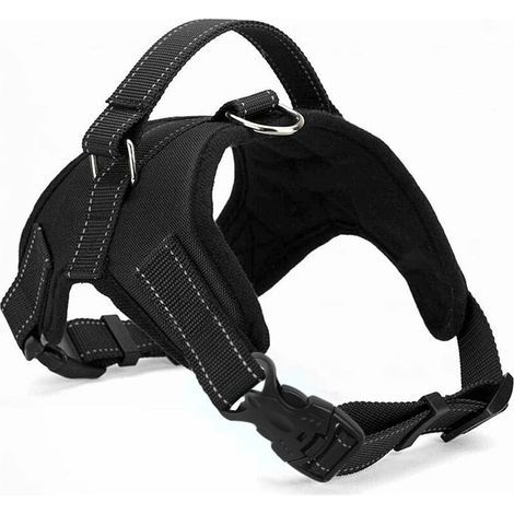 Harnais pour Chien avec poignée, Facile à contrôler, Sangle de Poitrine réglable, avec Poignée Contrôle,Respirant,Durable (1/4)