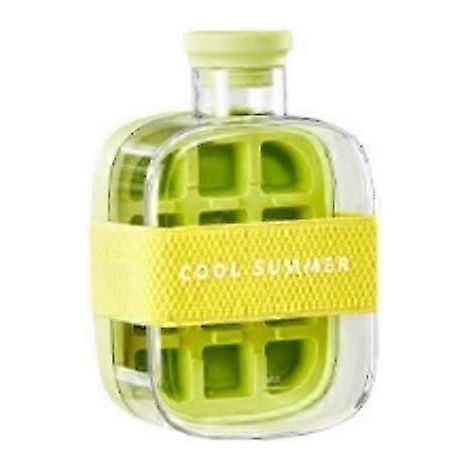 Bac à glaçons 2 en 1 avec bouteille d'eau intégrée, bac en silicone sans contact, vert. - AquaForge