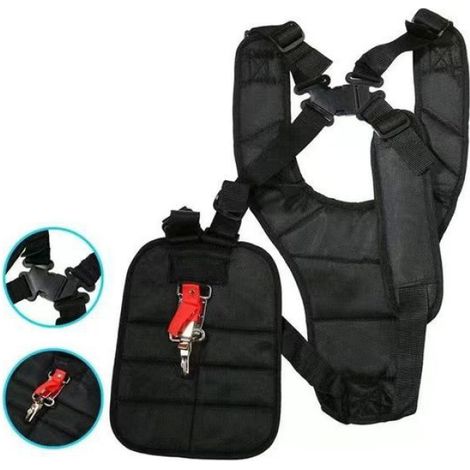 Bandoulière double à chevrons pour débroussailleuse, sangle de sac à dos latérale, bandoulière double à boucle double rangée pour (1/5)