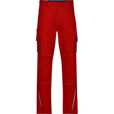 James & Nicholson Funktionelle Arbeitshose JN847 Gr. 46 red/navy (1/5)