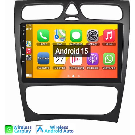 Autoradio Android 15 9 pouces pour Mercedes Benz Classe C W203 2002-2004 GPS WIFI 2+64G (1/5)