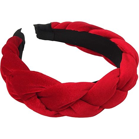 Bandana Cheveux - Bandeau Élastique Velours avec Armature Plastique Mémoire - Pour Femme - Usage Quotidien et Occasions Spéciales - 1 Pièce (1/5)