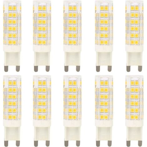[NIEMALS VERWENDET] 10 x G9 LED-Leuchtmittel, 7 W, 76 SMD, 2835 LEDs, hohe Beleuchtung, 700 lm, LED-Leuchtmittel, Warmweiß 3000 K, ersetzt 70 W Halogenlampen, AC220–240 V [Energieklasse A+]