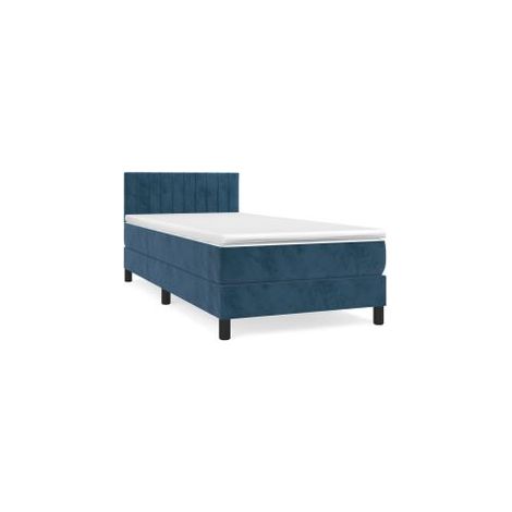 Sommier à lattes de lit avec matelas Bleu foncé 100x200 (1/5)