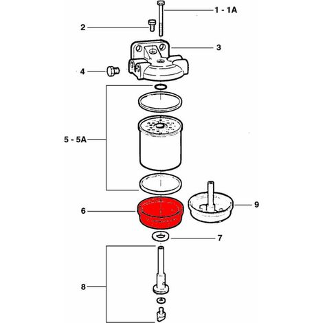 Cuve de décantation Alu 26560111 filtre à GO adaptable Perkins