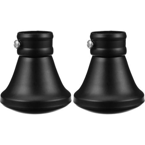 2 embouts décoratifs pour tringle à rideaux-6.8X6CM-Black (1/4)