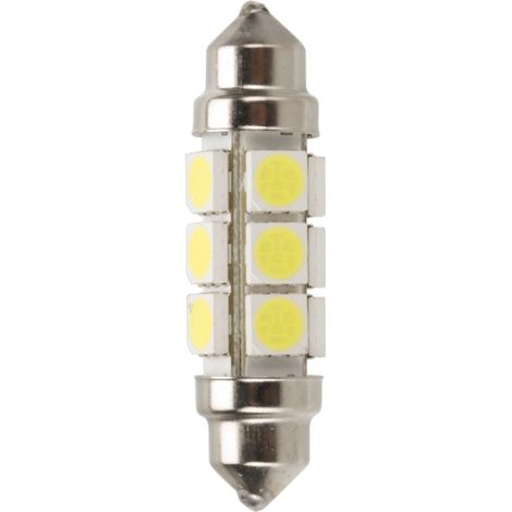 24V Led Series - 12 Led SMD - 11x43 mm - SV8,5-8 - 20 pz - Busta - Bianco - Doppia polarità (1/4)