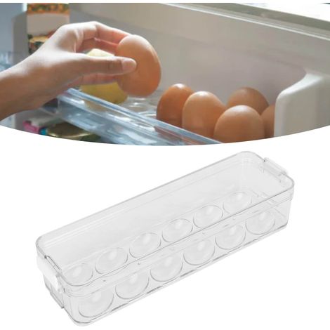Lebensmittelechte, robuste und einfache Aufbewahrungs- und Organisationsbox für Eier und Gemüse, stapelbare Aufbewahrungsbox für den Kühlschrank. (1/5)