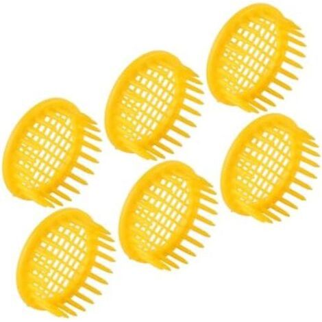 4.7cm 6 Pièces Cage reine des abeilles jaune apiculture tapettes petite ruche support de cadre d'abeille apiculteur attrape-abeilles cage à abeilles matériel apicole Plastique Yellow