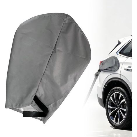Housse de protection pour port de chargeur de véhicule électrique, protection contre la pluie et l'humidité, sangle de tension, pliable et à fixation magnétique, universelle pour la plupart des voitur (1/2)