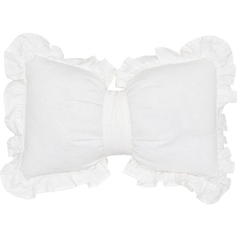 Cojín flor de rosa 50x30cm blanco - Atmosphera créateur d'intérieur (1/2)