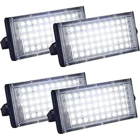 4-Pack Super Bright Outdoor LED Floodlights - IP65 Waterproof for Yard, Garage, Sports Field (50W) MUMU (1/4)