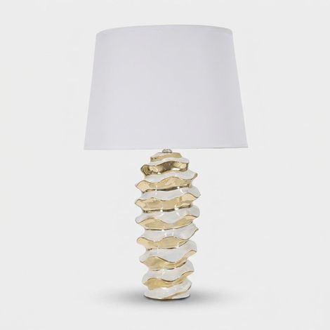 Lámpara de mesa belideco Space blanco 53 cm 40 W cerámica (1/5)