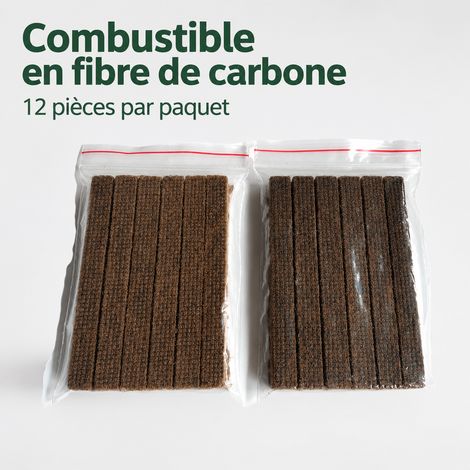 Allume-feu bâtonnets bois paraffiné barbecue charbon bois marron boîte 12 pièces 12 × 8 × 1,2 cm 170 g – Livraison gratuite (1/5)