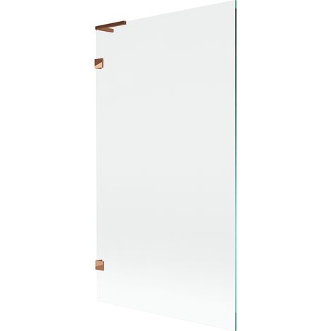 Mexen Lunar L Badezimmer-Faltwand 1-flügelig 100 x 150 cm, transparent, Roségold - 897L-100-000-60-00 (1/5)
