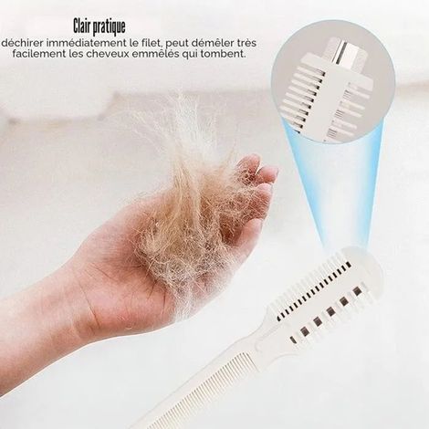 Peigne coupe cheveux,rasoir à double tranchant,peigne de toilettage pour animaux de compagnie,rasoir amincissant pour chien et PRI (1/2)