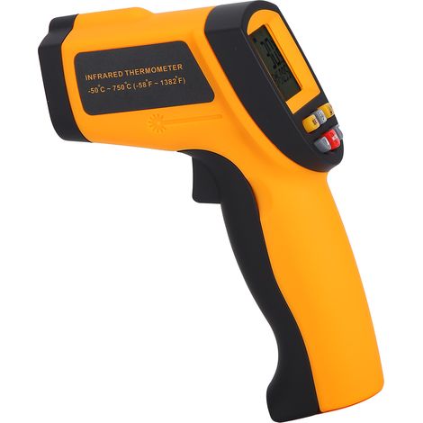 Thermomètre infrarouge portable sans contact 700°C, pistolet de température numérique LCD, thermomètre industriel portable (1/5)