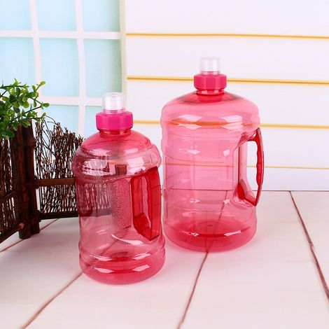 Gourde 1L sans BPA avec bouchon, idéale pour le sport, les pique-niques et autres activités sportives (rouge). (1/5)