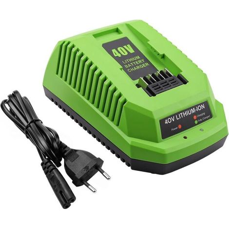 Applicable Chargeur 40V pour Greenworks 40V Chargeur G40C pour Les appareils et Les Batteries de la série Greenworks 40V (1/4)