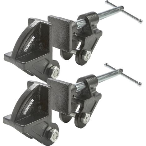 Lot de 2 têtes de dormant avec mâchoires 40 mm – Prise ferme sur supports jusqu'à 27 mm – Fixation rapide 10 mm – Construction durable