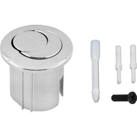 Bouton de chasse d\\'eau double style D2D double pression demi-lune à portée courte portée AH0001800R Compatible avec le réservoir de chasse d\\'eau ROCA D2D Bouton poussoir WC 822043001 (1/5)