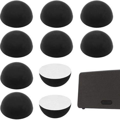 Packung mit 10 selbstklebenden Silikonfüßen – 19 mm – Halbkugel – Vibrationsdämpfende Isolationsfüße – Rutschfest – Für Lautsprecher, Subwoofer und andere Geräte (1/5)