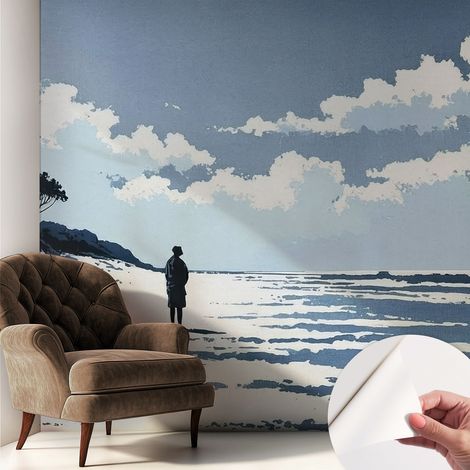 Fotomurale adesivo stickers - per camera da letto - per corridoio - decorazione casa moderna Silenzio sulla spiaggia 250x250 cm (1/5)