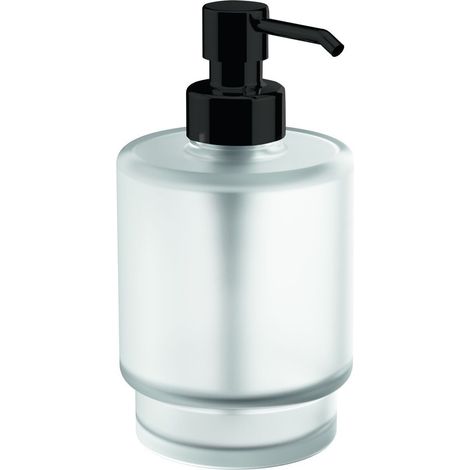 Inda - Mito Seifenspender mit Spender schwarz matt/satiniertes Glas