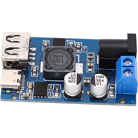 DC/DC-Abwärtswandlermodul mit USB-Konverter und Spannungsreglerplatine für Auto und Mobiltelefon, 8,2–32 V Eingang, 3–20 V Ausgang (1/5)