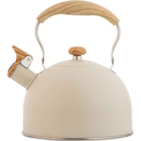 2,5-Liter-Wasserkocher aus Edelstahl mit Pfeifton – Induktions- und gasgeeignet – Ergonomischer, hitzebeständiger Griff – Lauter Pfeifton (1/5)