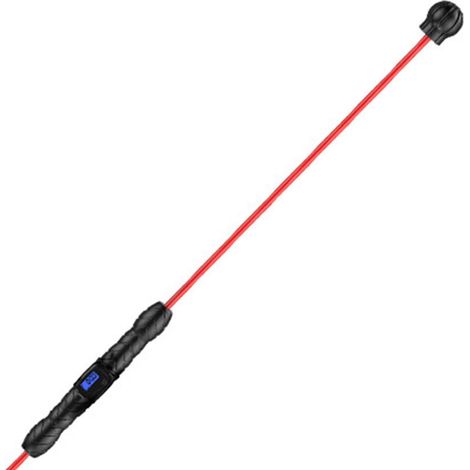 Barre de fitness élastique avec comptoir, poignées ergonomiques pour l'entraînement musculaire, adaptée aux salles de sport à domicile et au fitness en extérieur, rouge, détachable, avec comptoir. (1/5)