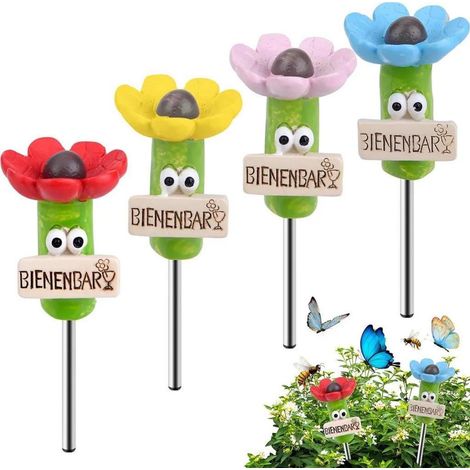 Lot de 4 abreuvoirs à abeilles pour jardin et balcon, destinés aux abeilles et papillons dans votre espace extérieur (1/5)