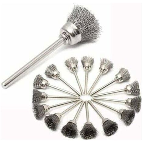 Ensemble de 45pcs Fil d'acier Inoxydable Brosse Métallique de Forage Brosses Dremel Accessoires de Outils Rotatifs pour Nettoyage Polissage (1/5)