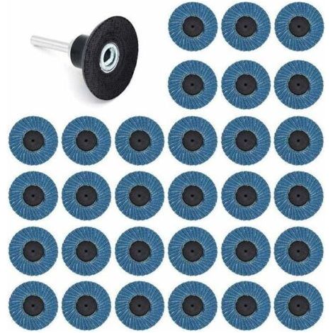 31 Pcs 2 Inch 50mm Abrasive Discs Flap Discs 40 Grit 60 Grit 80 Grit
