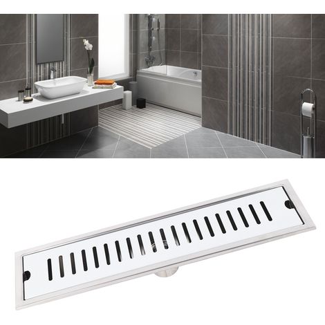 Bodenablauf aus Edelstahl 304 für Badezimmer, geruchsdicht, für rechteckige Duschen (1/5)