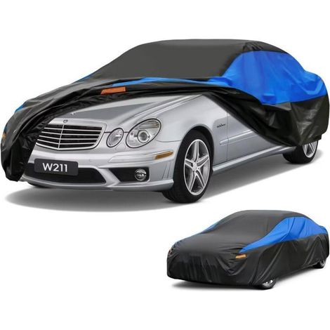 Autoabdeckung Wasserdicht Atmungsaktiv für Mercedes E-Klasse W211 (2002-2009) Schwarz/Blau (1/5)