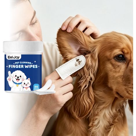 Lingettes nettoyantes pour animaux - nettoient la bouche, les dents et éliminent le tartre de votre animal lingettes fraîches et propres - 50 unités (1/5)