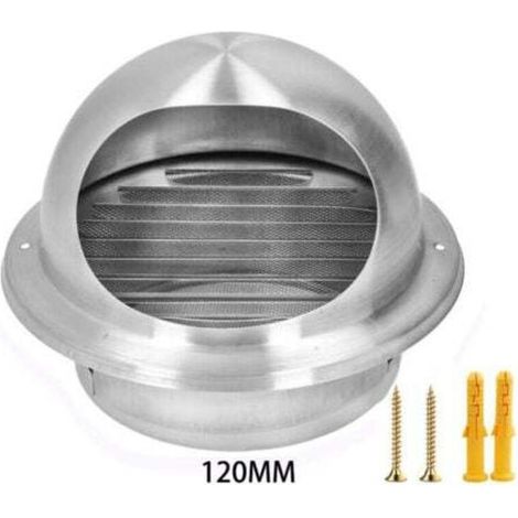 Griglia di ventilazione VMC, 160 estrattore esterno in acciaio inox riutilizzabile sfiato esterno rotondo presa d'aria per cucina (1/4)