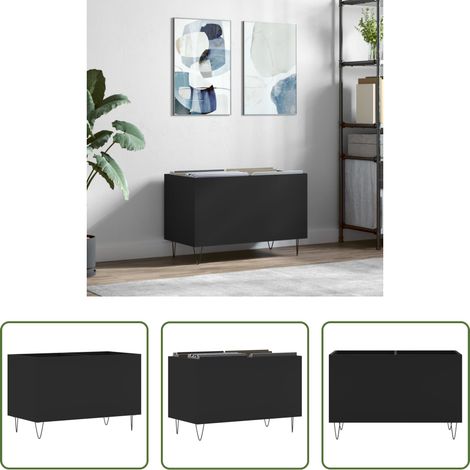 vidaXL Holzschrank - Plattenschrank Schwarz 74,5x38x48 cm Holzwerkstoff (1/5)