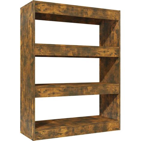 Maison Exclusive - Libreria/Divisorio Rovere Fumo 80x30x103 cm Legno Multistrato (1/5)