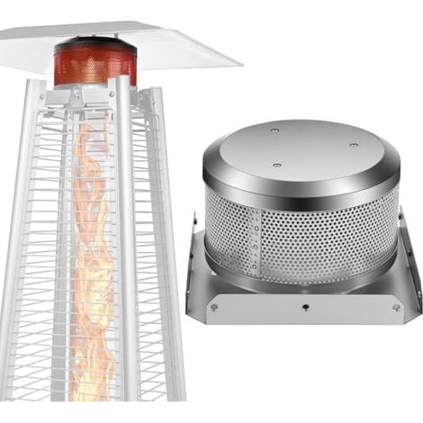 Grille de Combustion et Base pour Chauffage de Terrasse, Remplacement, 7cm Pièces de Rechange pour Radiateur Pyramidal à 4 Ctés, Filet Combustion pour Plupart des Chauffage en Tube de Verre Propane