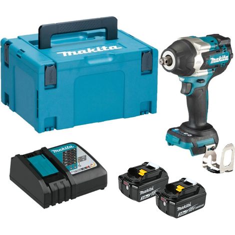 Makita DTW700RFJ 18V LXT Brushless 1/2″ Impact Wrench Kit – 2x 3Ah Battery, Charger & Makpac 3 Case (1/3)