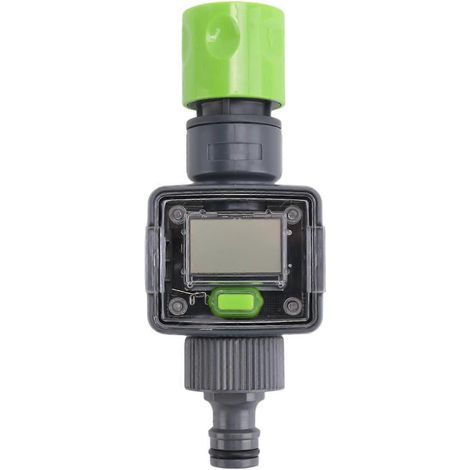 Débitmètre d'eau numérique IPX6 pour tuyau d'arrosage extérieur, calcul de la consommation et du débit (3/4 po). (1/5)