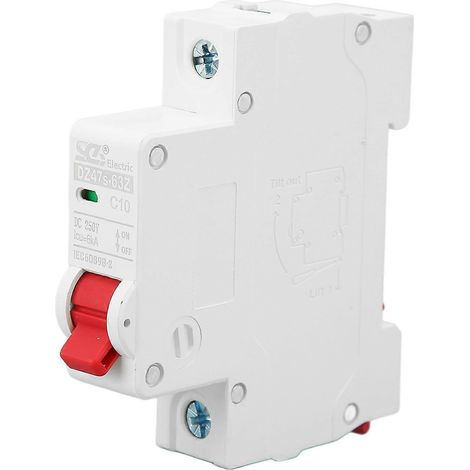 DC-Leistungsschalter mit Kurzschluss- und Überlastschutz, Miniatur-Leistungsschalter für PV-Anlagen, 250 V, 10