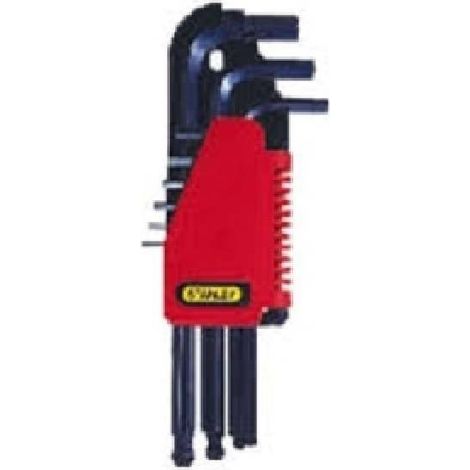 Set di 9 chiavi a brugola Stanley, con punta sferica da 1,5 2 2,5 3 4 5 6 8 10 mm