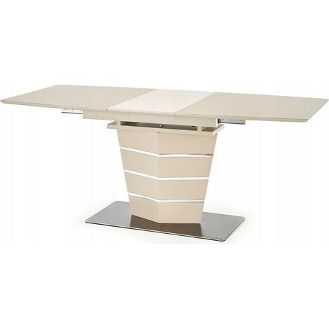 Mesa Houston 532 , 76x80x140cm, Alargamiento, MDF, Vidrio templado, MDF, Metal (1/5)