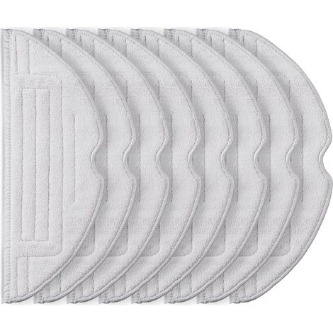 8 pièces de lingettes pour Roborock S8/S8+/S7 MaxV/S7 MaxV Plus/S7 MaxV Ultra/S7 Pro Ultra/S7/S7+ aspirateurs robot, lingettes en microfibre VibraRise à ions d'argent (gris clair) (1/5)