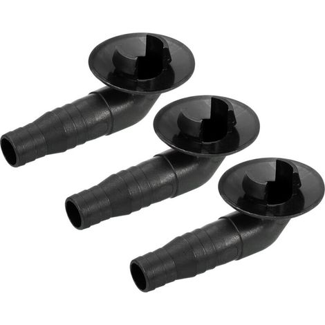 Ablaufschlauchverbinder für Klimaanlagen, 19 mm Winkelstück, Ersatzteil, Zubehör für Mini-Split-Fensterklimaanlagen, Schwarz, 3er-Pack