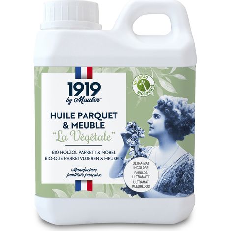 Huile parquet, meuble & plan de travail - 2,5L Ultra Mat Incolore - PV contact alimentaire - La Végétale 1919 by Mauler